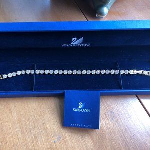 Swarovski Tennis bracelet in Gold Color